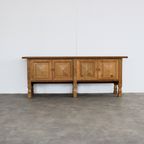 Brutalist Dressoir | Sideboard | Eiken | Jaren 60 | Deens thumbnail 5