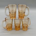 Set Vintage Shotglaasjes Ombre Oranje 5 Stuks thumbnail 3