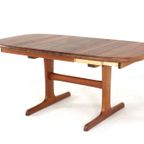 dyrlund Ovalen 1x Verlengbare Teak Eettafel Deens Vintage Massief Teak thumbnail 6