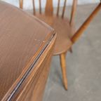 Vintage Ercol Hangoortafel Met Stoelen thumbnail 13