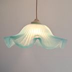 Vintage Glazen Hanglamp Blauw thumbnail 7