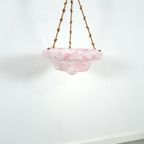 Art Deco Roze Glazen Schaallamp thumbnail 3