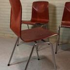 Set Van 4 Vintage Pagholz Stoelen, Elmar Flötotto thumbnail 16