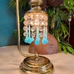 2 Beschikbaar Vintage Murano Opaline Blauwe Tafellampje thumbnail 3