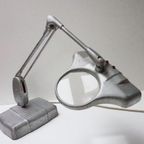 Dazor Bureaulamp/ Goudsmidlamp Met Vergrootglas Loep, Ca 1950 thumbnail 7