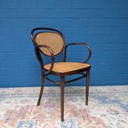 7x Vintage Rotan Stoelen, Model 215r, Thonet thumbnail 9