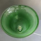 Vintage Italiaanse Groene Glazen Murano Scavo Lamp thumbnail 8