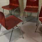 Set Van 4 Vintage Pagholz Stoelen, Elmar Flötotto thumbnail 15