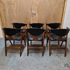 Set Van 6 Vintage Stoelen Koehoorn Stoelen Van Teeffelen thumbnail 4