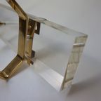 Plexiglas En Messing Wandkapstok Muurkapstok Hollywood Regency Stijl, 1970 thumbnail 7