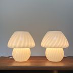 Mushroom Swirl Lampen Van Opaline Glas thumbnail 6