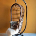 Vintage Rotan Eggchair, Hang Stoel, Gevlochten Rotan Stoel thumbnail 6