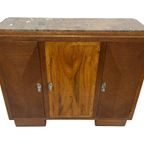 Art Deco Dressoir Kast Jaren 30 Met Marmeren Blad Design thumbnail 12