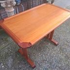 Vintage Kaart Tafel Uit De Jaren 60 Afm. 110x40cm En 80cm Ho thumbnail 4