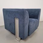 Vintage Fauteuil Design Shigeru Uchida Isu Pastoe '90 Blauw thumbnail 12