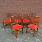 Schuitema Jugendstil Stoelen 6 Stuks Eiken Stoelen thumbnail 9