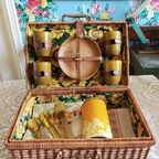 Vintage Unieke Gerestylde Picknickmand, Zomers En Sfeervol thumbnail 3