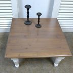 Prachtige Witte Landelijke Vierkante Salontafel thumbnail 5