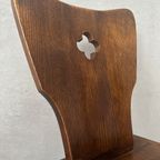 10x Vintage Brutalist Stoelen – Eik thumbnail 9
