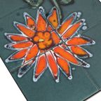 Kleine Keramische Tegeltafel Chroom Adri Belarti Oranje Bloem 47cm thumbnail 9