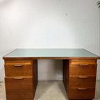 Vintage Xl Houten Bureau / Desk thumbnail 3