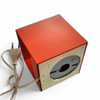 Small Orange Philips Wall / Table Cube Lamp 1970s thumbnail 5