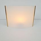 Regency Panzeri Tecla Wandlamp Messing Opaline Glas ’80 Goud thumbnail 2