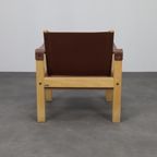 Set Of 2 Lounge Chairs In Teak And Saddle Leather By Karl Heinz Bergmiller For Escriba, Brazil, 1970s thumbnail 6