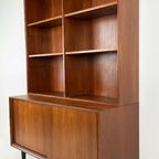 Scandinavisch Vintage Teak Fineren Boekenkast thumbnail 9