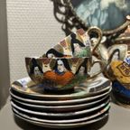 Theeservies Set Satsuma Porselein Vintage thumbnail 5