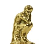 Italiaanse Messing Boekensteunen De Denker Rodin Regina 18cm thumbnail 12