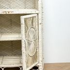 Vintage Wit Rotan Rieten Bohemian Kast Boogkast Bali thumbnail 9