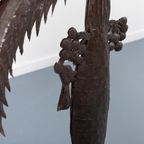 Mid-Century Wrought Metal Palm Tree / Standbeeld / Beeld By Atelier Marolles thumbnail 6