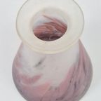 Vintage Tarnowiec Handmade Abstract Art Glas Vase Paars '90 thumbnail 8