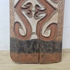 Zeer Groot Asmat Houten Oorlogs Schild (Papoea-Nieuw-Guinea) H:186Cm Papua New Guinea Aboriginal Art thumbnail 11