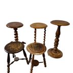 Vintage Ronde 'twisted' Bijzettafel / Plantentafel thumbnail 7