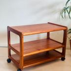 Vintage Deense Teak Bijzettafel Trolley Jaren 60 thumbnail 6