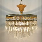 Kroonluchter Vintage Kristallen Hollywood Regency Hanglamp 2 thumbnail 2