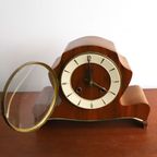 Vintage Hermle Retro Mantel Klok, Duitsland Jaren '60 thumbnail 4