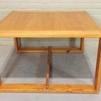 Vintage Design Grenen Salontafel, Vierkant thumbnail 6