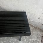 Slatted Black Wooden Bench / Coffee Table thumbnail 5