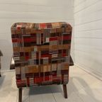 Set Of 30'S Lounge Chairs By J.Halabala H-237 Upholstered Red/Brown thumbnail 5