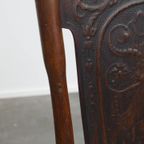 Originele Antieke Jacob En Josef Kohn Thonet Stoel Uit Begin 20e Eeuw Met Mooi Snijwerk thumbnail 5