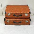 Roestbruine Koffer Vintage Brocante Opberger thumbnail 4