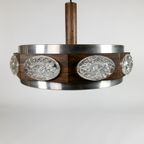 Lakro Amstelveen - Hanglamp - Ufo Lamp - Houtfineer - Aluminium - 60'S thumbnail 3