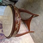 Klassieke Sierlijke Bijzettafel, Plantentafel, Wandconsole Marmeren Blad En Missing Versieringen Afm. 60x60cm En 81cm Hoog thumbnail 4