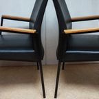 Set Van 6 Industriele Midcentury Armstoelen/ Vergaderstoelen thumbnail 14