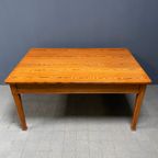 Antieke Pitch Pine Stoffen Tafel Met Twee Laden thumbnail 30