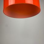 Vintage Oranje Glazen Hanglamp Van Peill en Putzler 1960 thumbnail 6