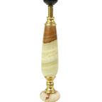 Vintage Tafellamp Onyx Marmer Messing Klassiek Sixties thumbnail 9